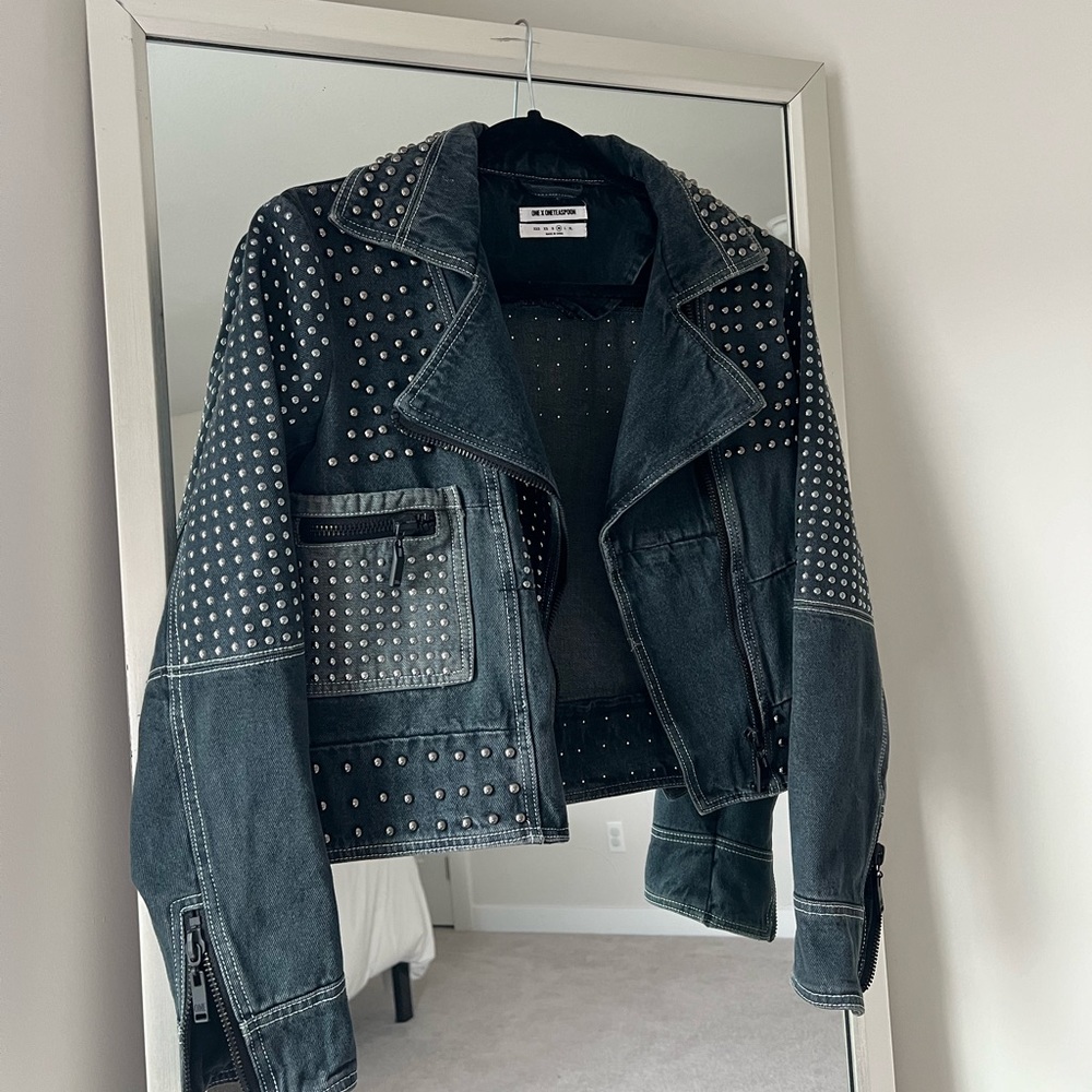 One Teaspoon Rebel Rebel Studded Denim Jacket